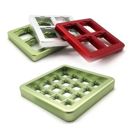 carcasa de aluminio para teclado anodizado, mecanizado CNC