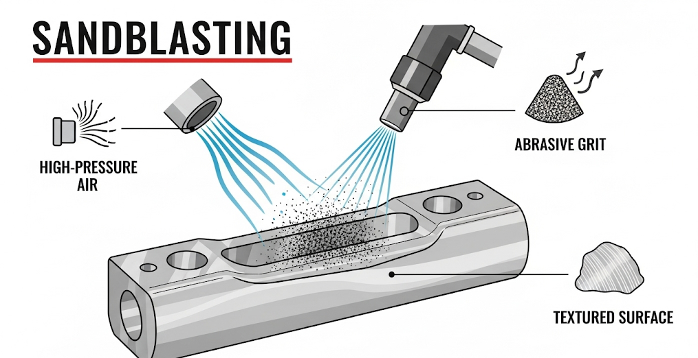 120 150 and 180 aluminum sandblasting process e1753152450535