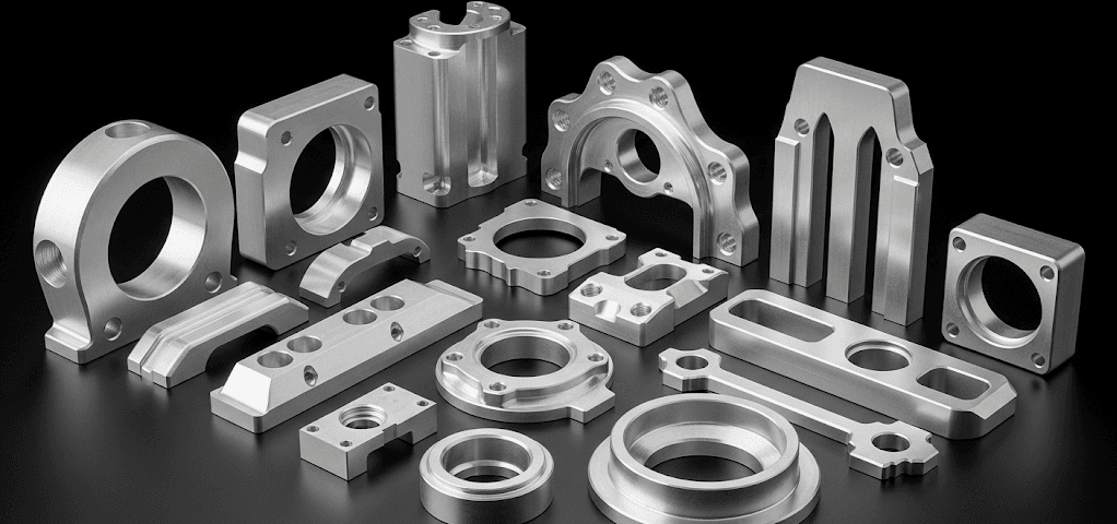 Piezas de aluminio 6061 mecanizadas por CNC e1753258170598