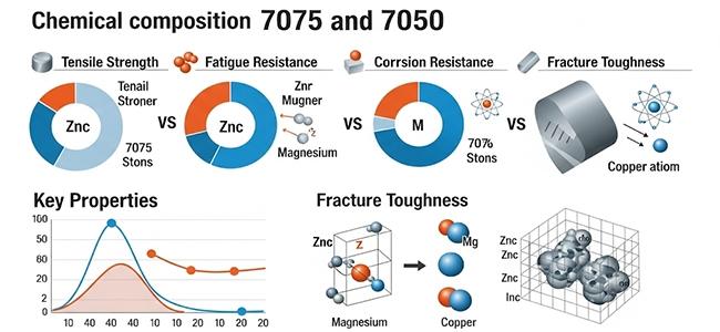7075 ve 7050 Alüminyum Kimyasal Bileşimi ve Ana Özellikleri