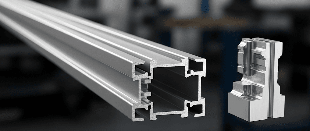 Piezas de extrusión de aluminio con mecanizado CNC e1753861953487