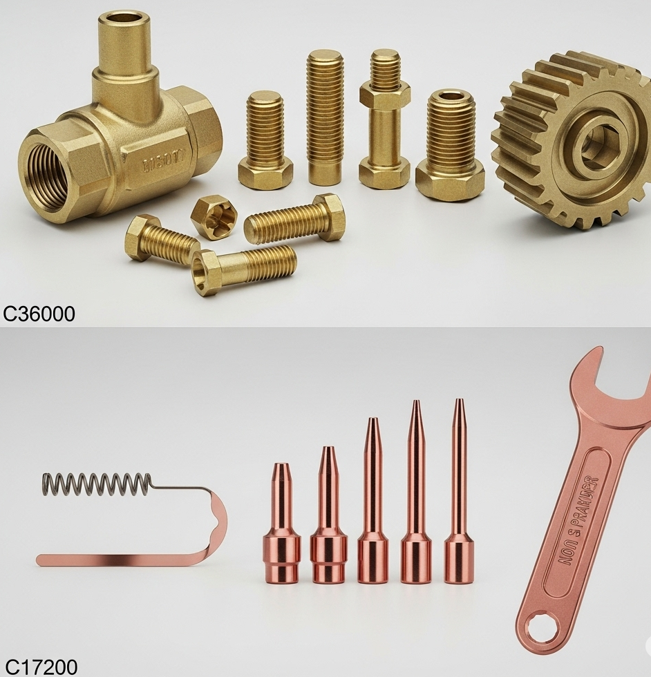 C17200 Beryllium Copper vs C36000 Brass for CNC Machining 44 Brass parts cnc machining manufacturer e1753861478362