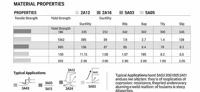 Comparaison de la résistance à la traction des matériaux en aluminium CNC