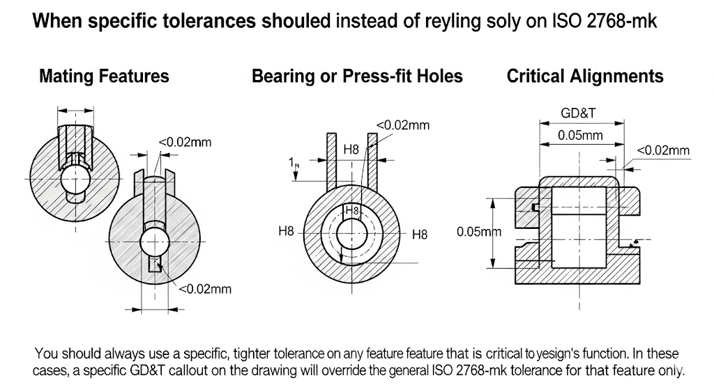 CNC işleme ISO 2768 MK kıyaslaması