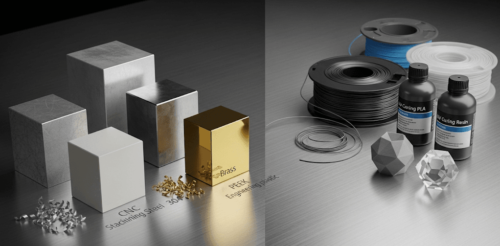 Mecanizado CNC vs materiales de impresión 3D e1752574405860