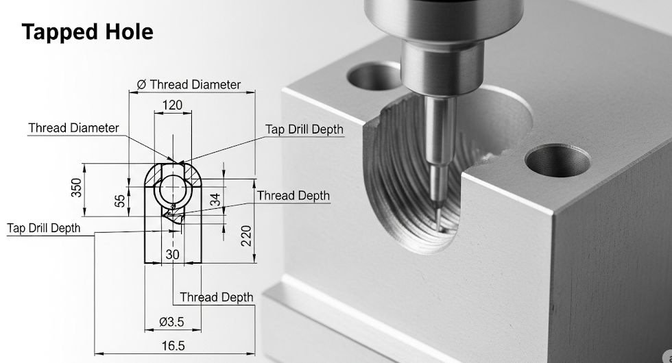 CNC machining parts threaded holes e1753067632929