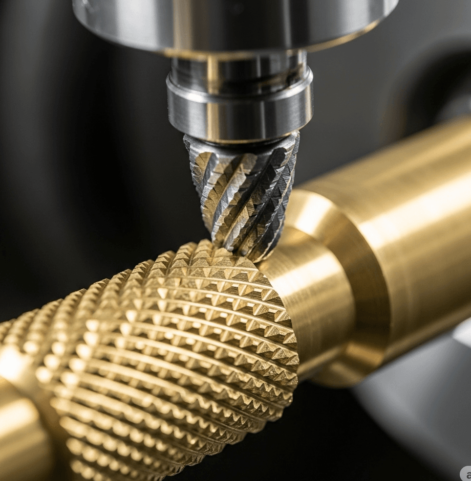 CNC turning brass diamond knurling 1 e1752818151875