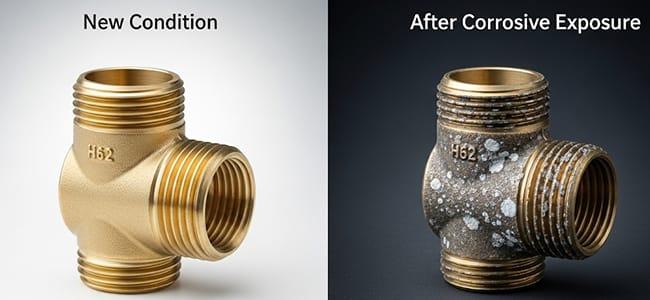 H62 brass parts after corrosion