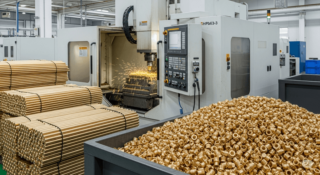 HPb63 3 brass parts machining