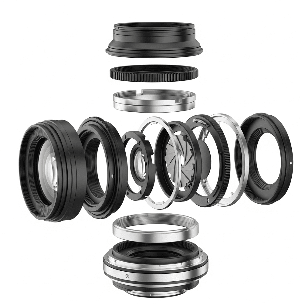 Optical lens parts CNC machining e1752387657712