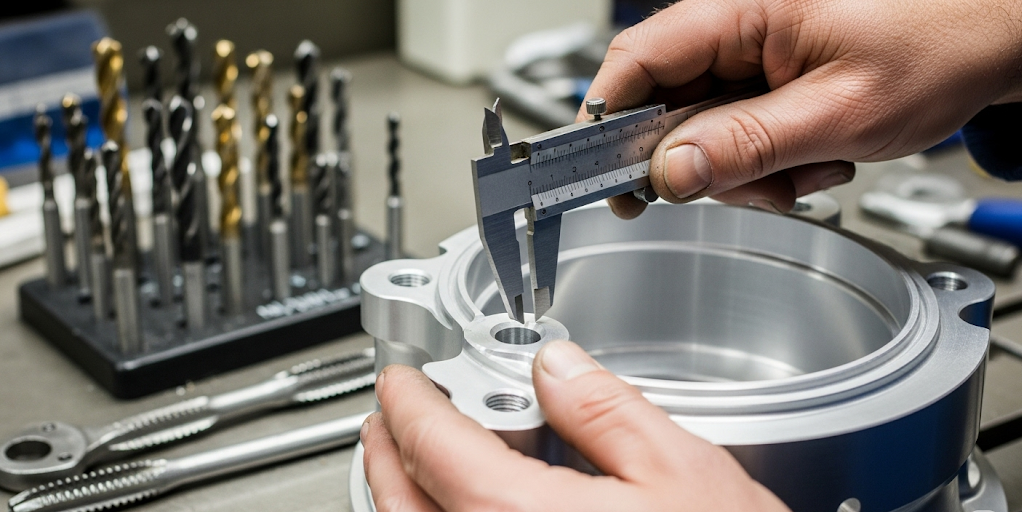 Parts CNC machine threaded holes e1753067923856