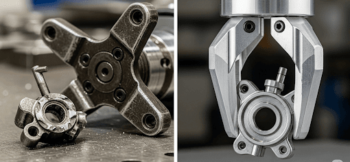 Robot gripper base CNC machining service e1754477095568