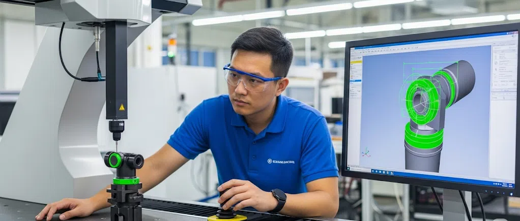 Mecanizado CNC y prueba de piezas de articulación del robot e1754470201860