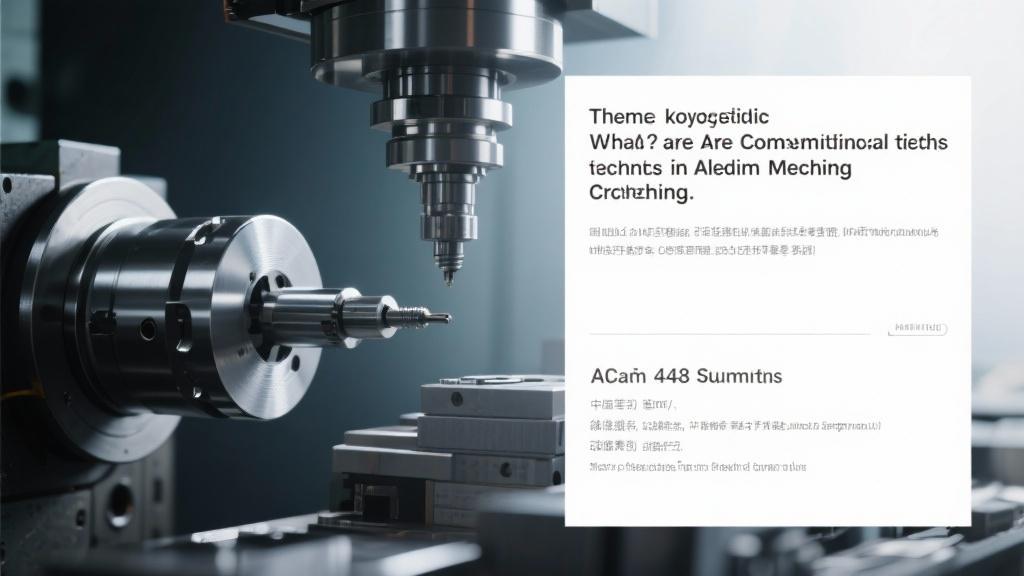 What are the common techniques in aluminum machining processes? 一