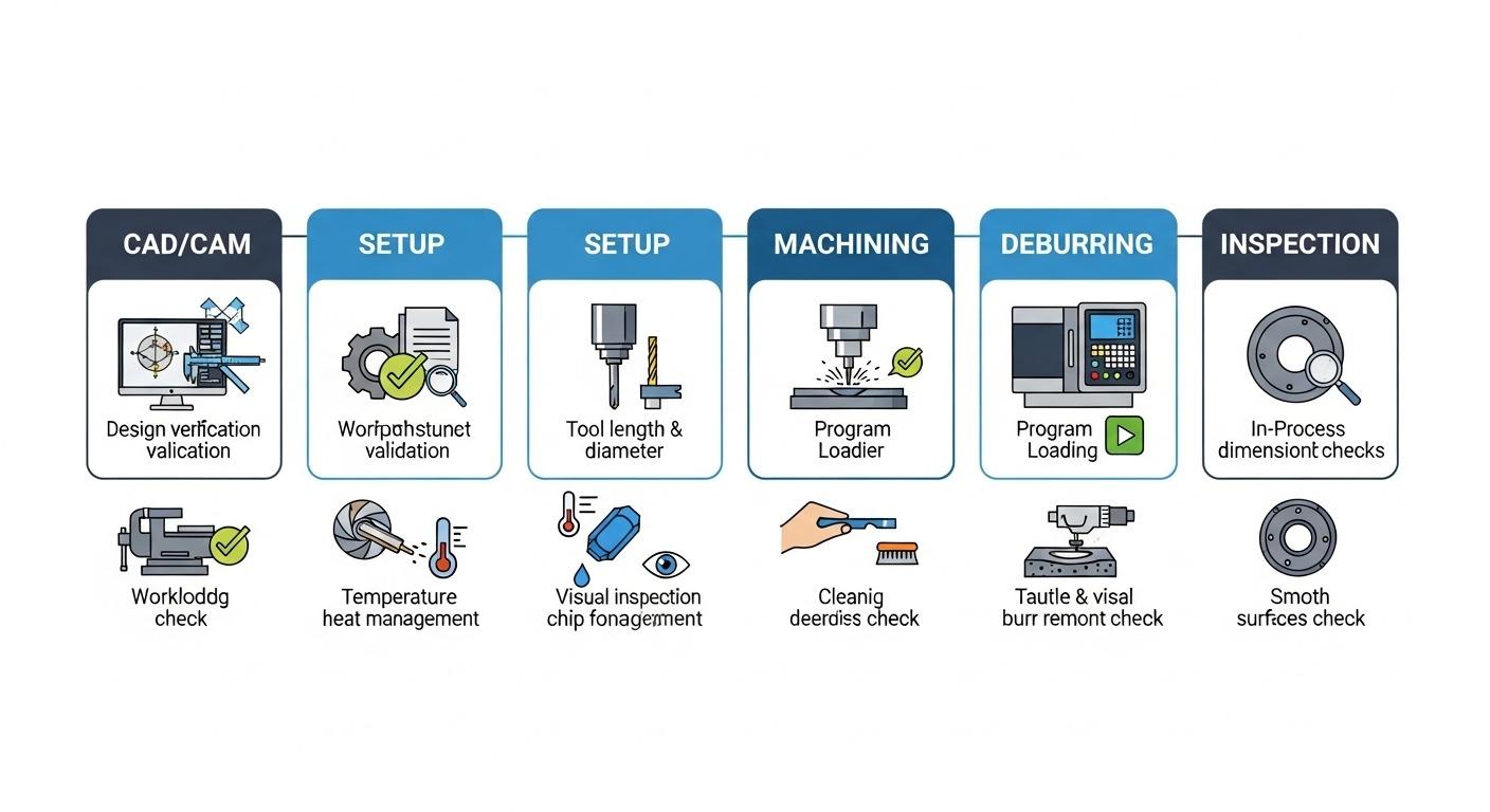 Bisiklet parçaları CNC kalite kontrol iş akışı