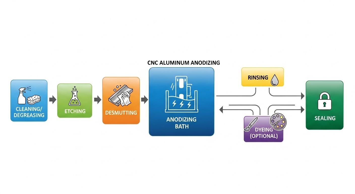 Proceso de anodizado de aluminio CNC paso a paso