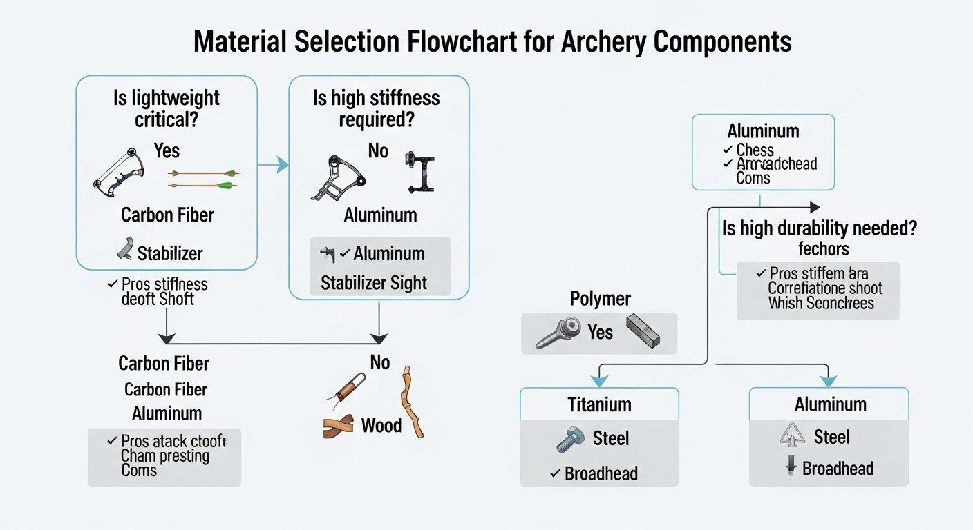 Flussdiagramm zur Materialauswahl für CNC-Bogenteile
