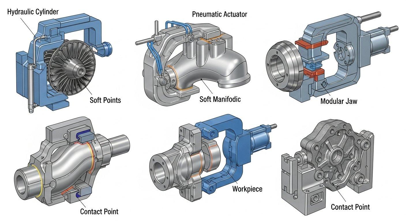 CNC clamping coffee machine parts securely