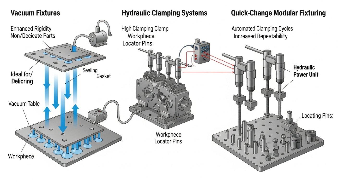Accesorios hidráulicos modulares de vacío para CNC