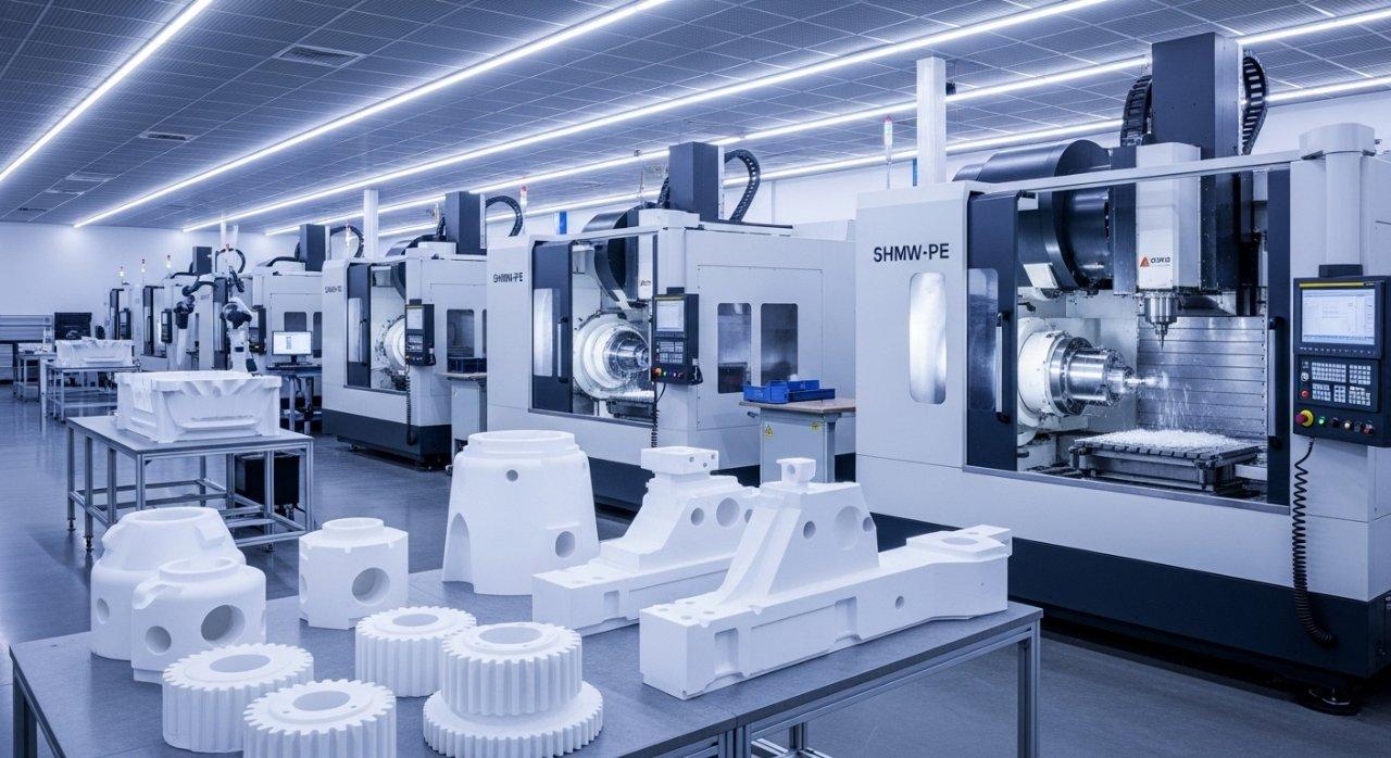 CNC machining, plastic parts, UHMW-PE, manufacturing facility, advanced manufacturing