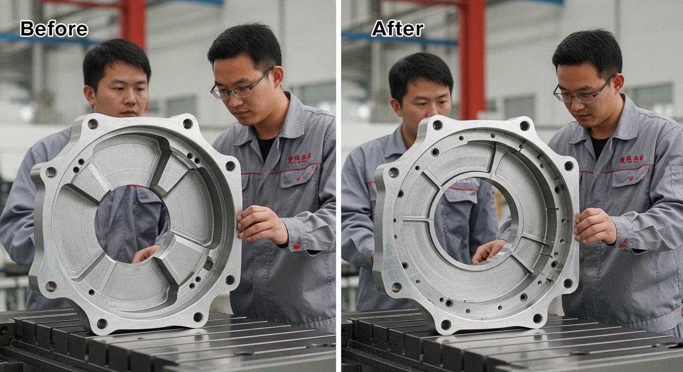 Ahorro en costos de piezas CNC antes y después