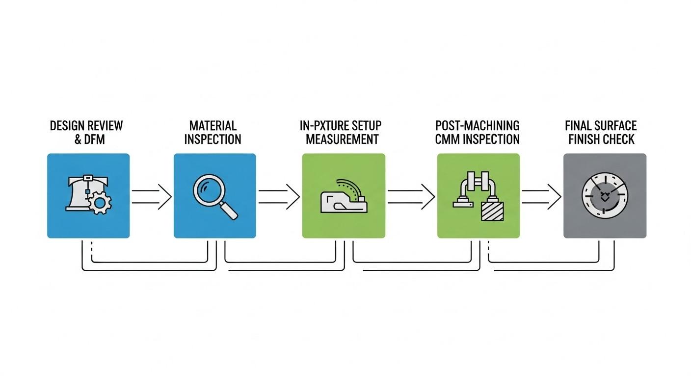 Flujo de control de precisión CNC para componentes de bicicleta
