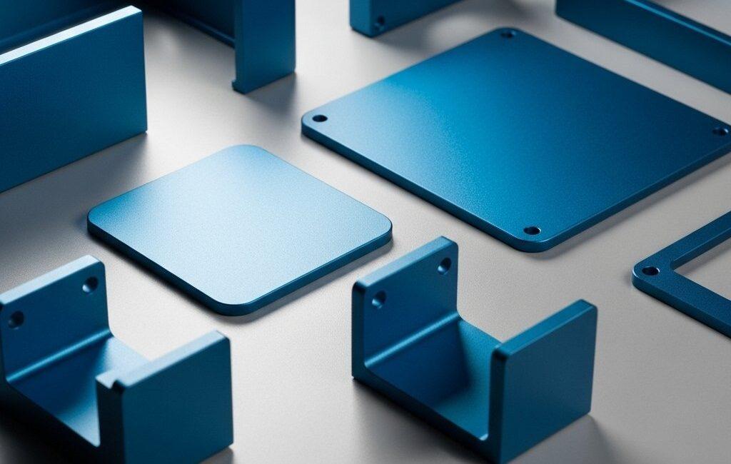 Achieving Perfect Anodized Aluminum Color Consistency 1 Close up high resolution shot of several perfectly matched anodized aluminum electronic casing components meticulously arranged on a clean tech 1 e1761631003864