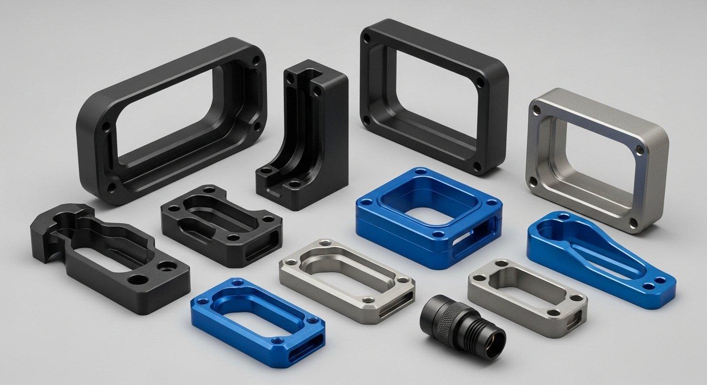 Pièces complexes en aluminium CNC anodisé dur