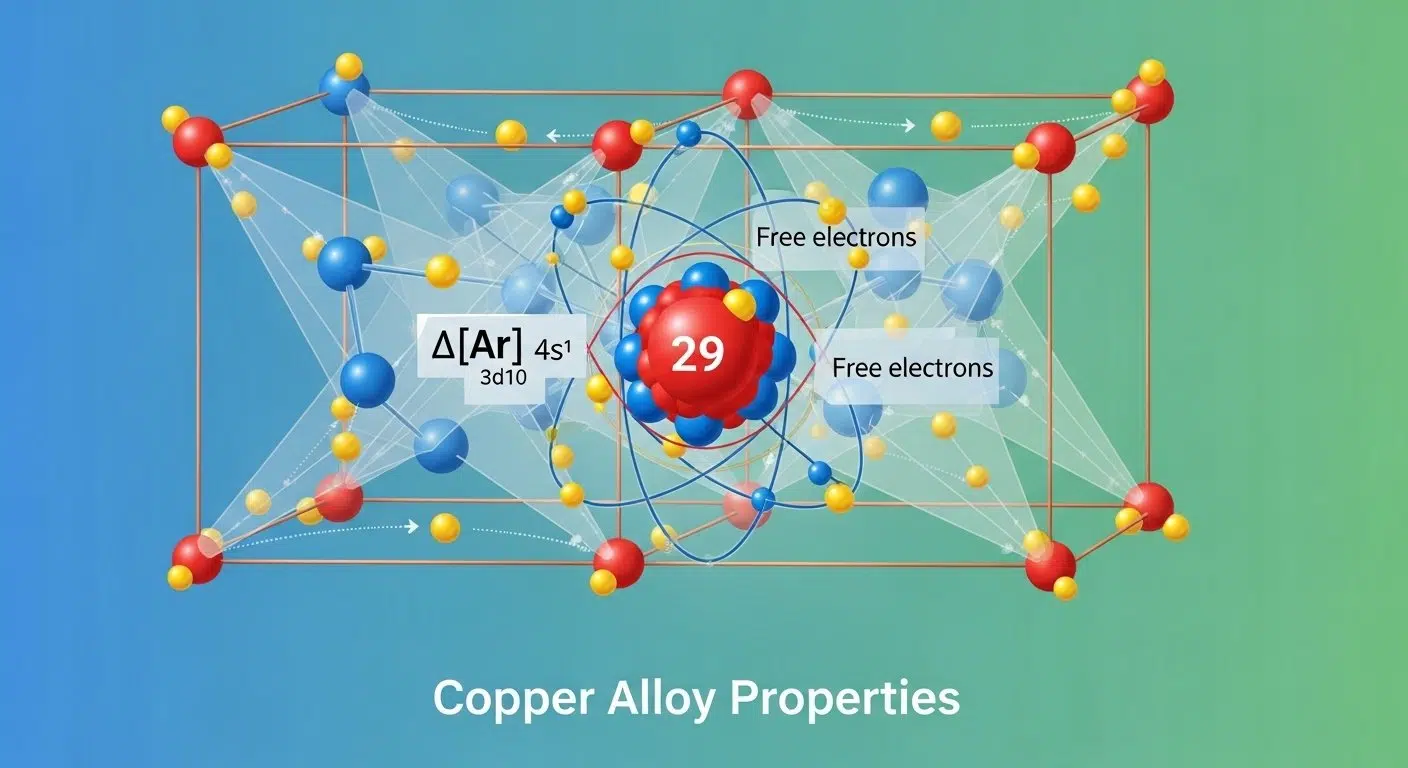 Structure atomique du cuivre pour les propriétés de qualité de l'alliage