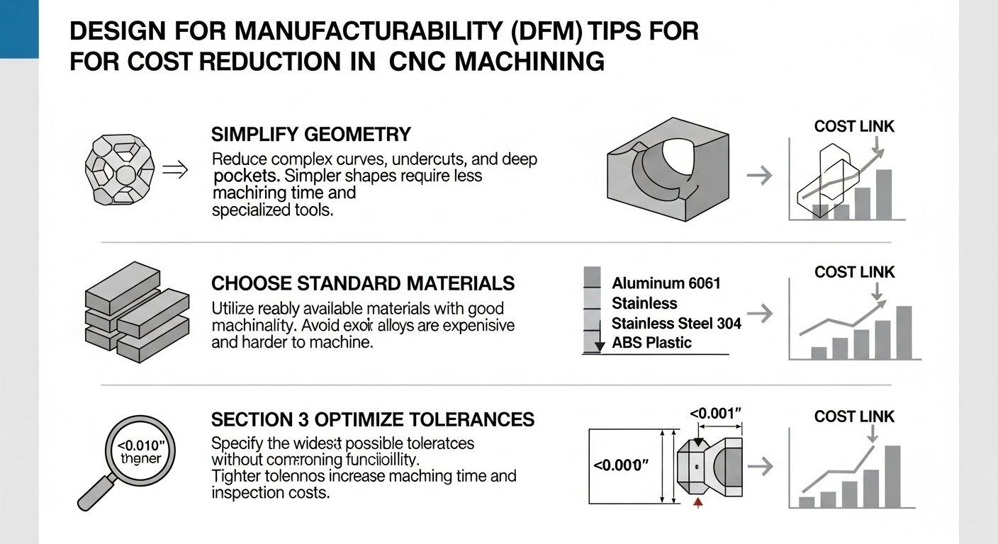 Consejos DFM para la reducción de costos CNC