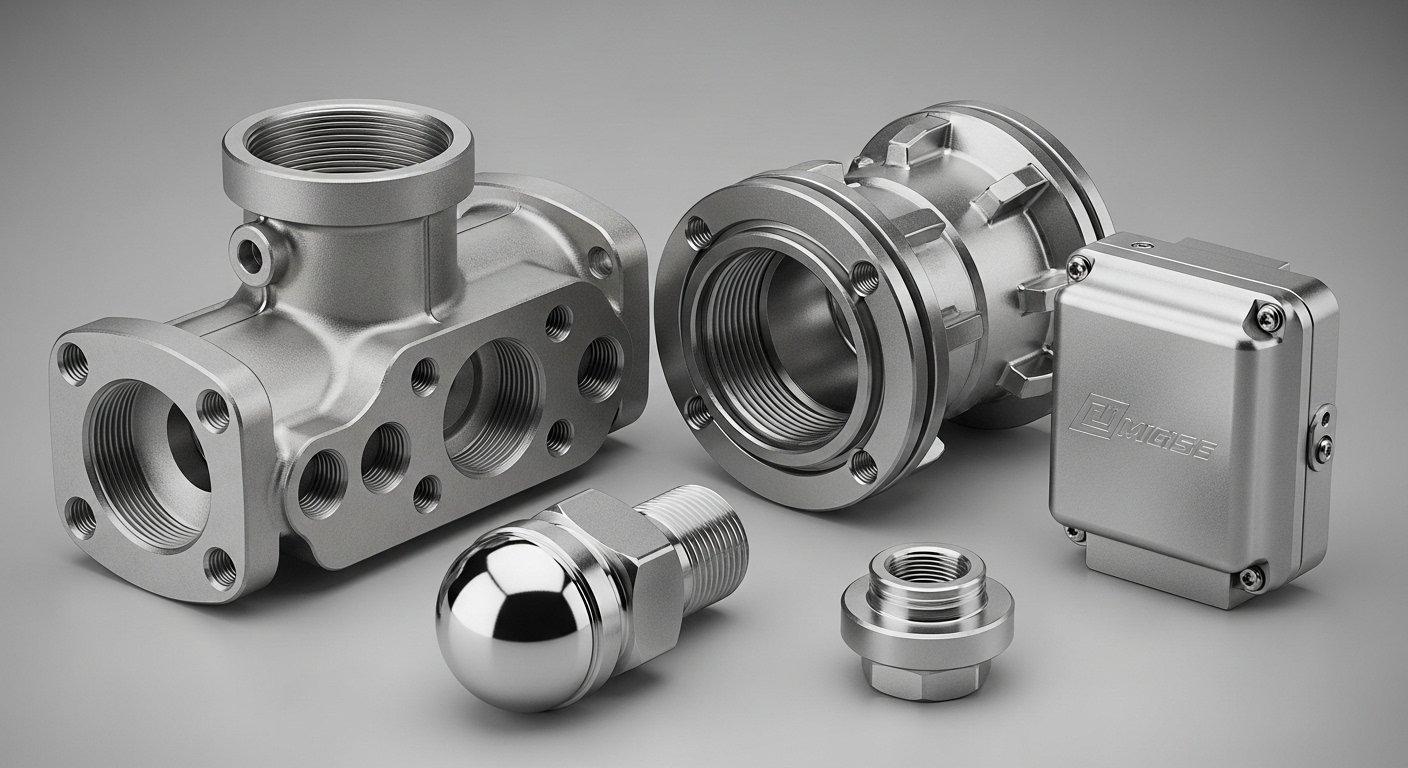 Diversas piezas marinas de acero inoxidable 316L mecanizadas por CNC