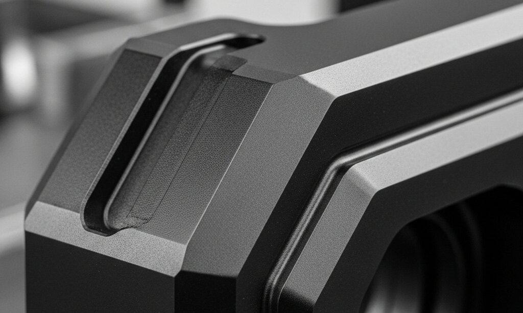 Anodisation dure pour les pièces en aluminium CNC : plongée approfondie dans les principes, performances et applications de l'anodisation de l'aluminium Pièce en aluminium CNC anodisée dure, géométrique, mate 1 e1760715305342