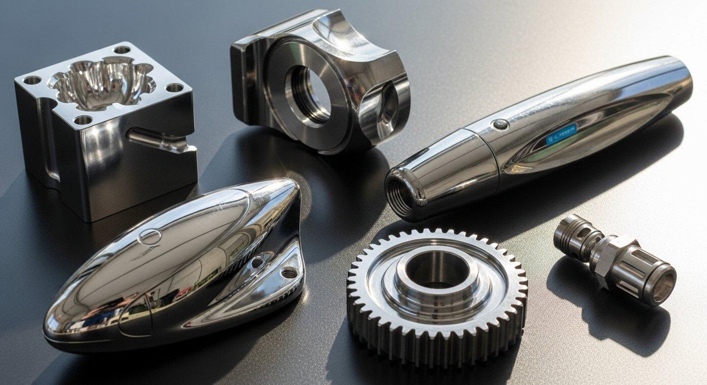High precision CNC machined parts with mirror fini