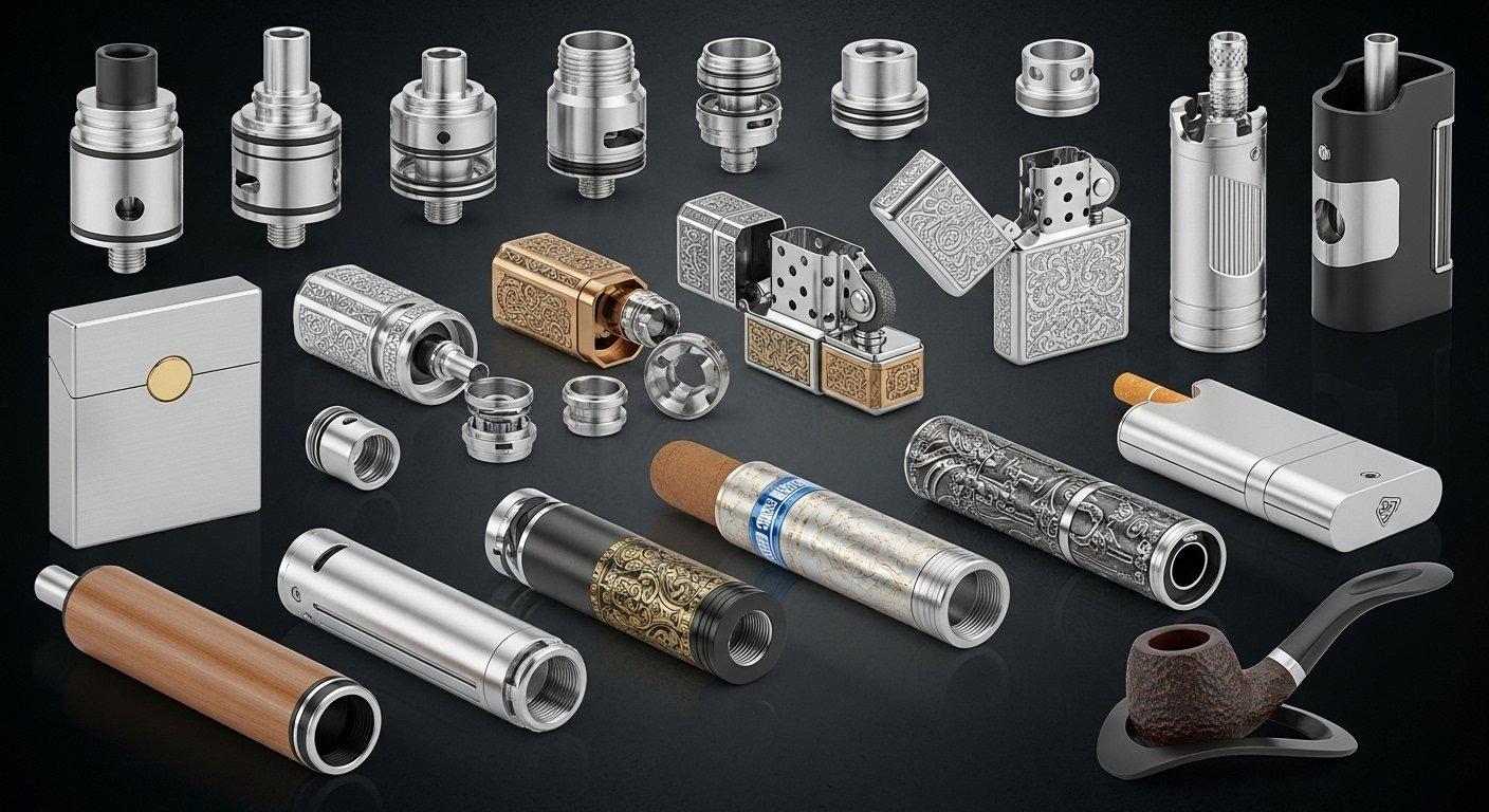 Collage de piezas de accesorios para tabaco de alta precisión CNC