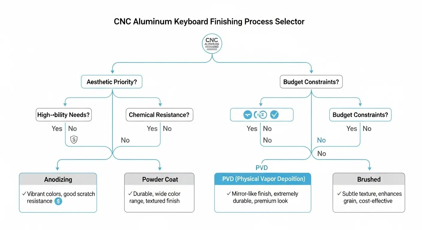 Infographic CNC keyboard finishing process guide
