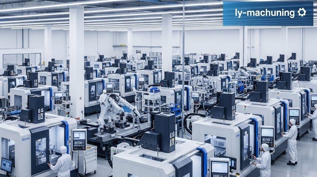 Fábrica de mecanizado CNC Ly máquinas operando 1 e1760690605297