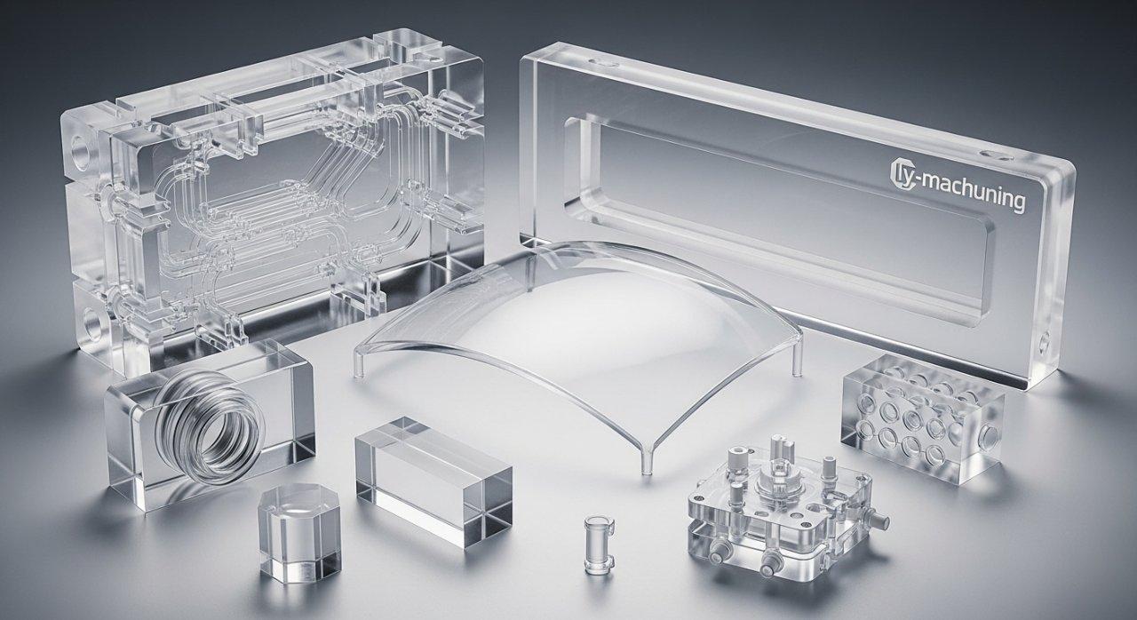 PMMA machining, high-tolerance parts, optical clarity, ly-machining, precision plastics