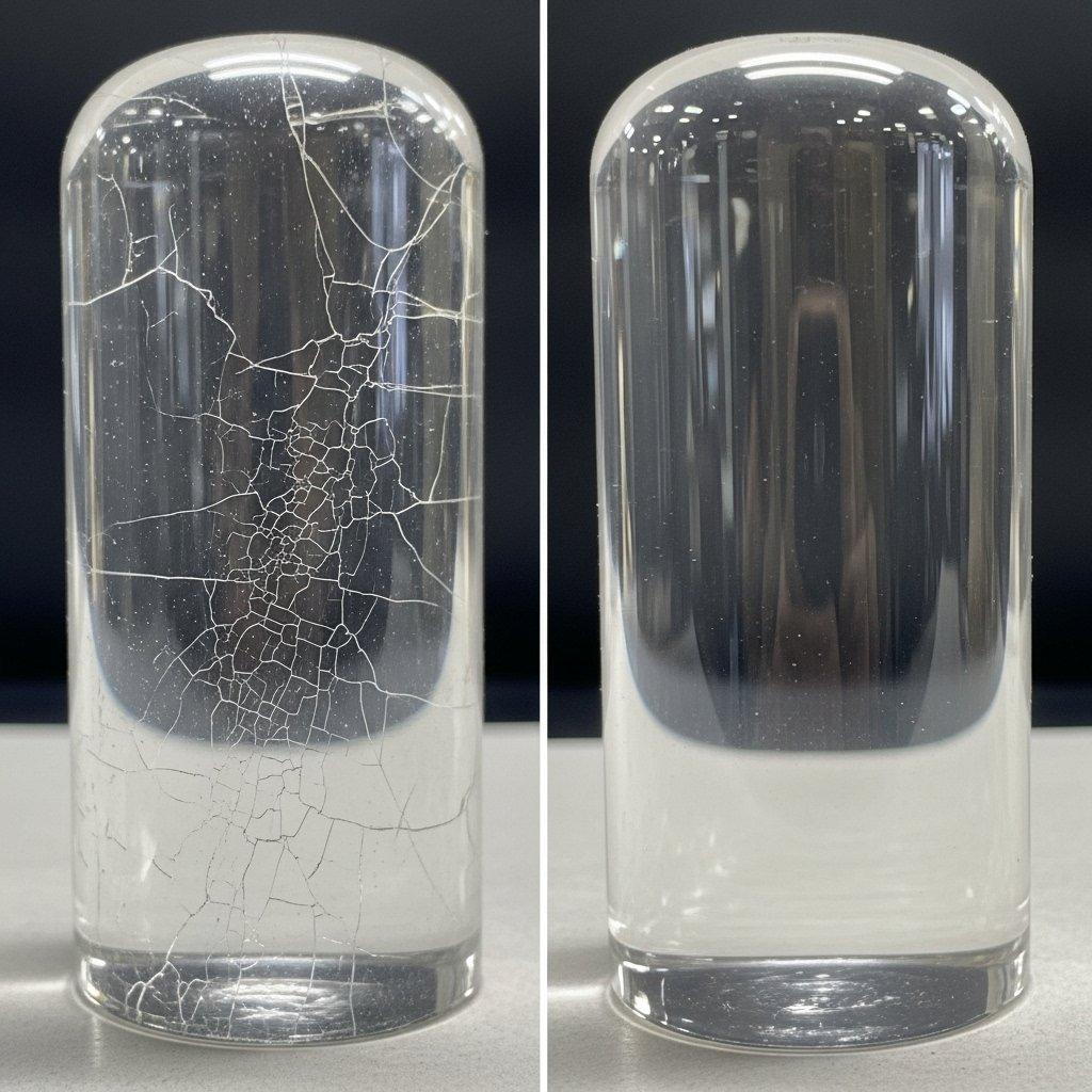 PMMA, stress cracks, plastic quality, precision machining, polished finish