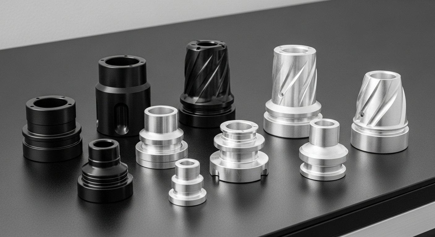 Pièces en aluminium CNC anodisées de précision sur établi