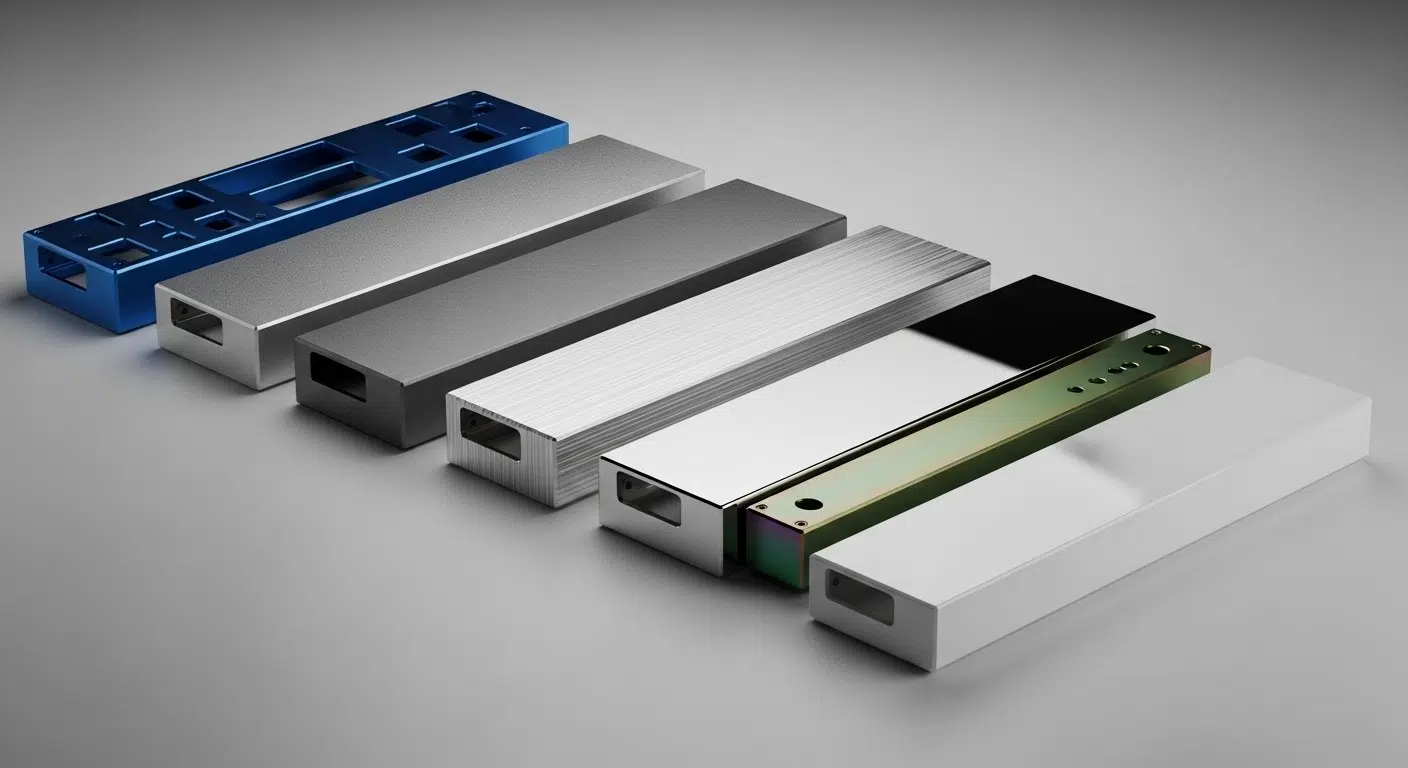 Six CNC aluminum keyboard surface treatment