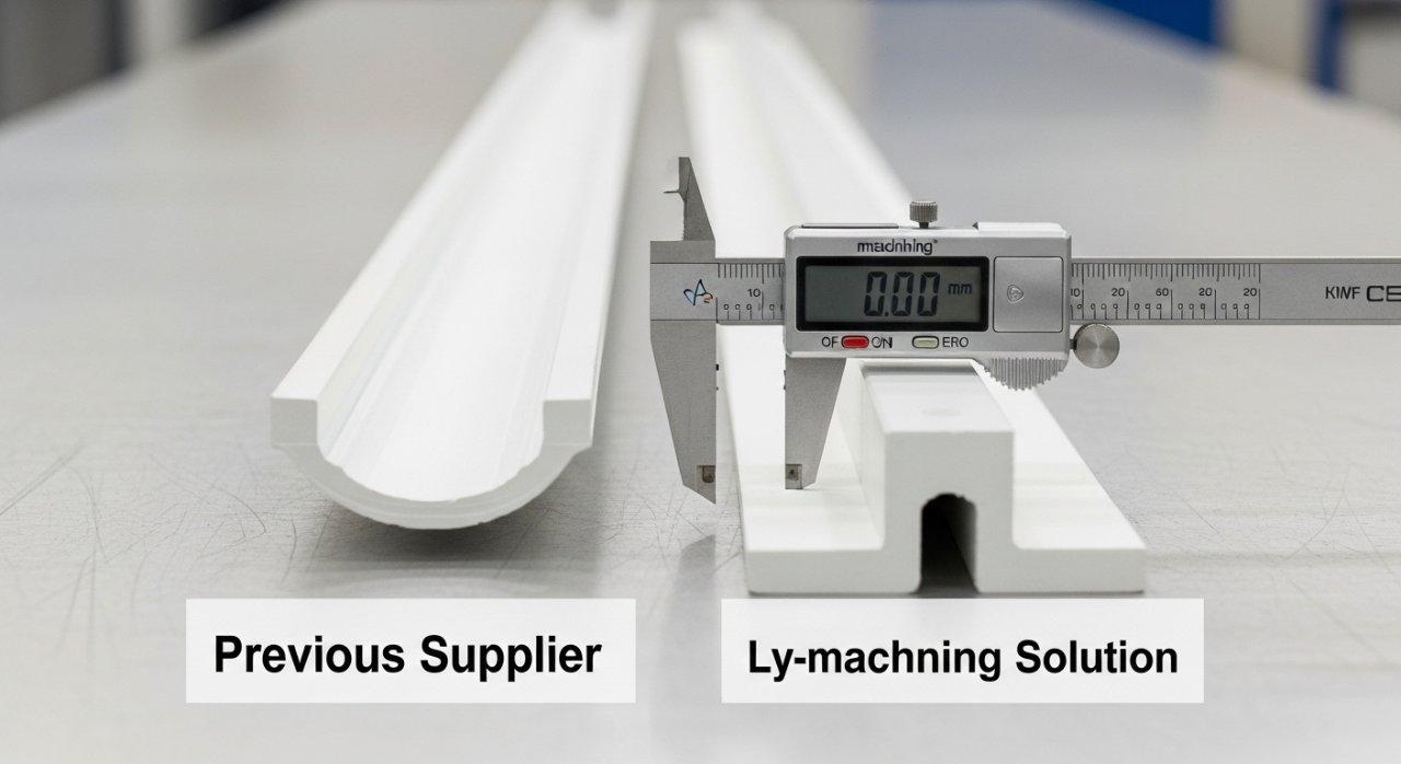 UHMW-PE guide rails, precision machining, plastic fabrication, ly-machining, quality comparison