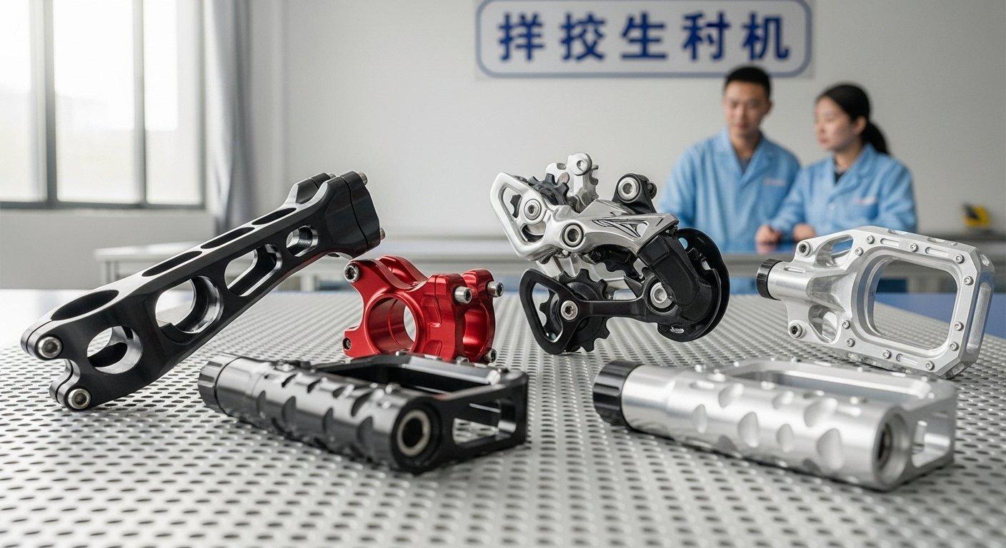 Kalite kontrolü için çeşitli hassas CNC bisiklet parçaları