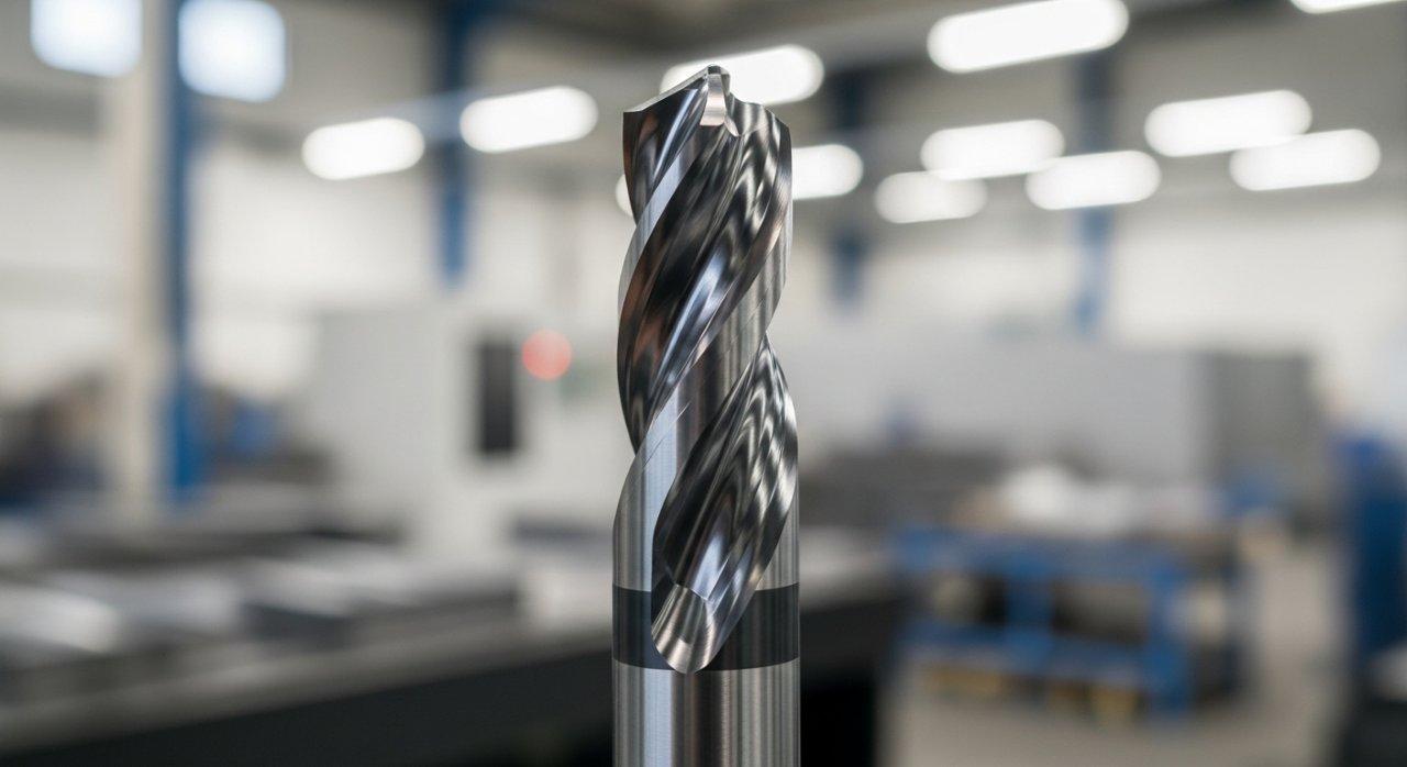 carbide end mill, PEEK CNC machining, high-positive rake, DLC coating, precision tooling